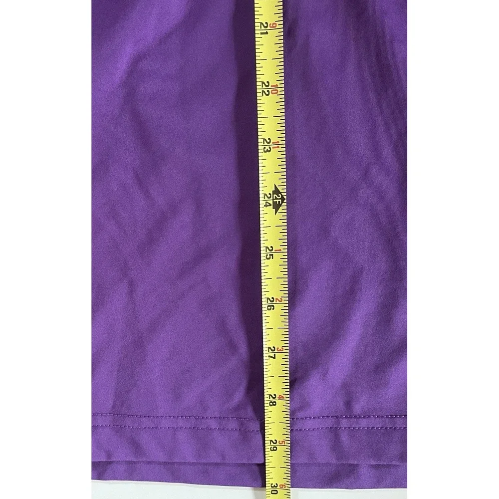 adidas Men's Size L Purple Polo Golf Athletic Performance Short‎ Sleeve Button